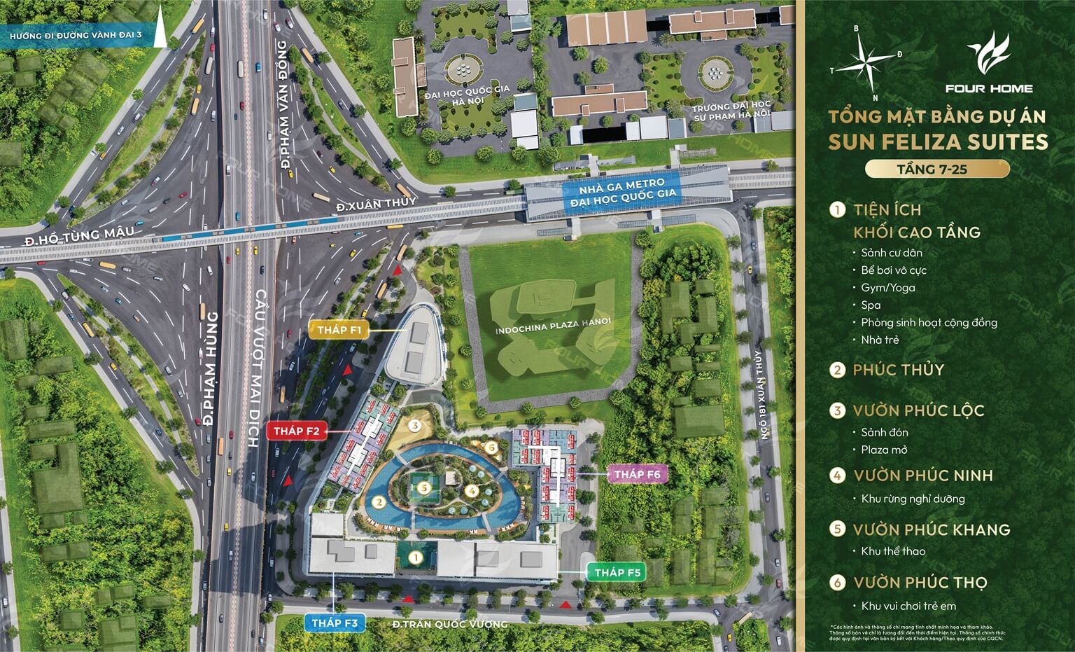 mặt bằng dự án sun feliza suites cầu giấy